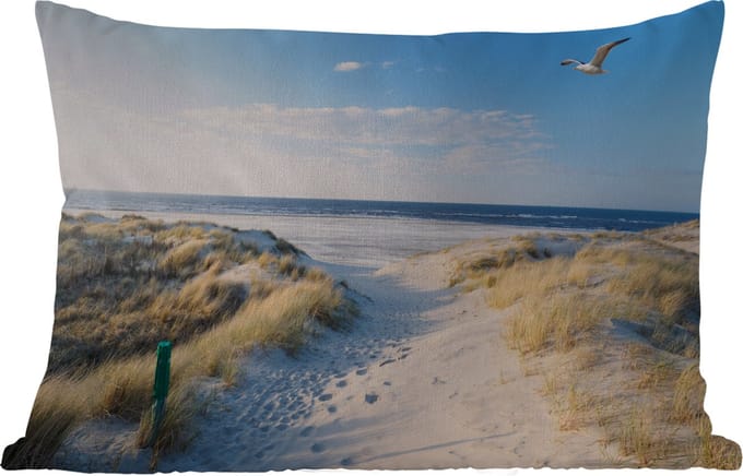 Buitenkussens - Duin - Meeuw - Strand - Zee - Zon - 60x40 cm - Weerbestendig