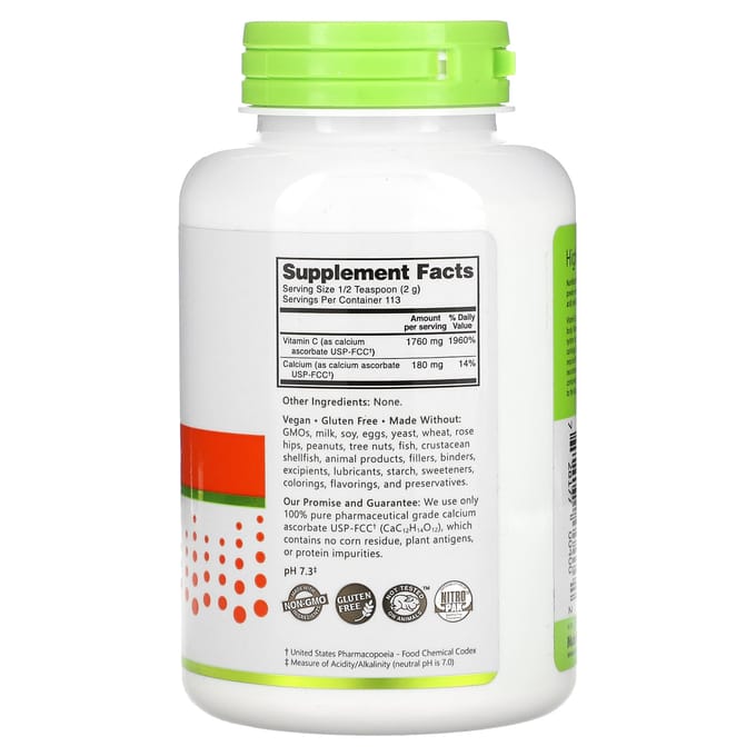 Nutribiotic - Calcium Ascorbate - Buffered Vitamin C powder - 227 gram