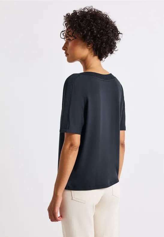Shirt met gestructureerde kraag