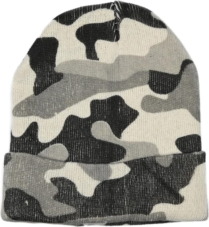 Benson Camouflage muts - grijs - one size - 100% acryl - comfortabel en stijlvol