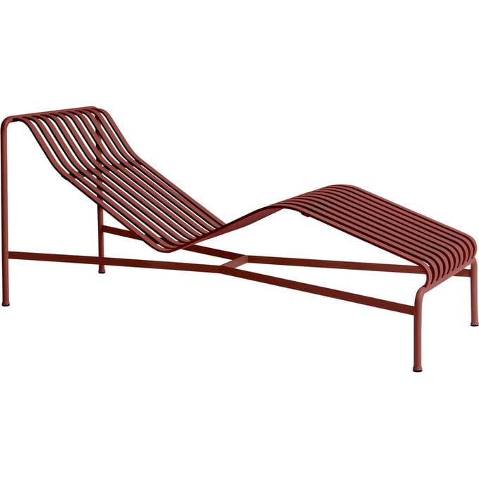 HAY Palissade Chaise Longue - iron red