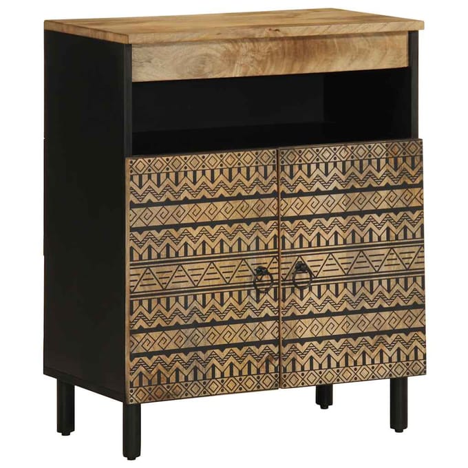 vidaXL - Dressoir - 60x33,5x75 - cm - massief - ruw - mangohout