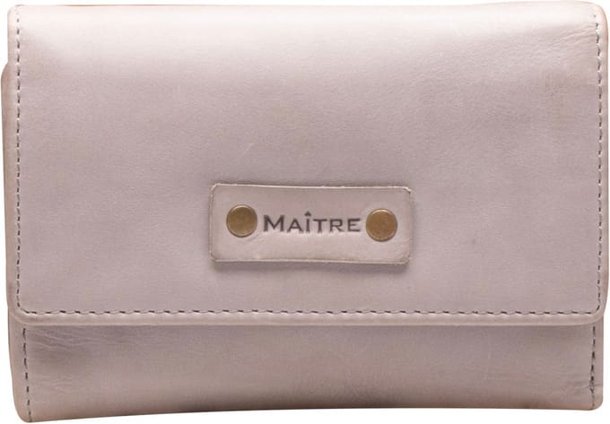 Maître Leren Portemonnee Venice Steinbach Doris Purse Lightgrey Grijs