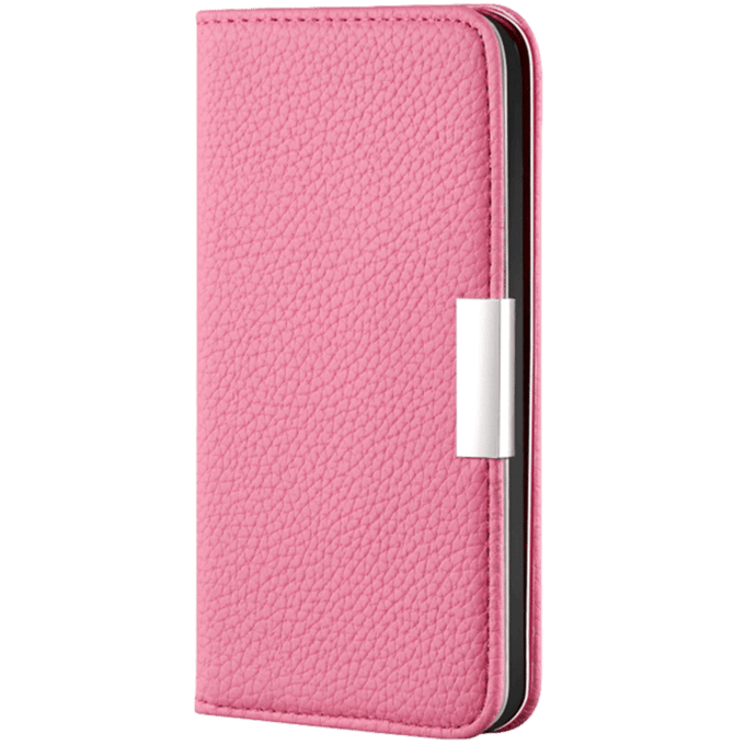 Mocaa iPhone 12 Mini Litchi Mini Wallet Hoesje Roze
