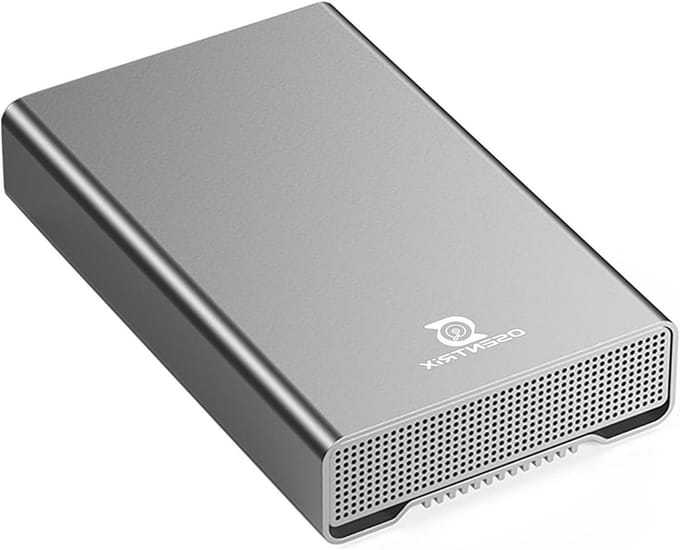 Externe Schijf Behuizing - Harde Schijf Dock - Opslag Uitbreiden - Ingebouwde USB Hub - 10 Gbps Snelheid - Grijs