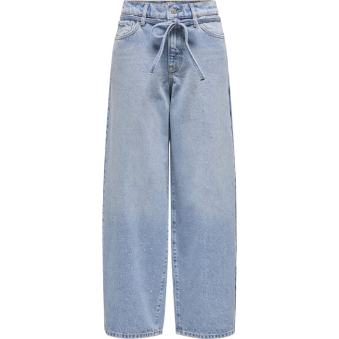 ONLY - ONLGIANNA RHINEST MW STRAIGHT REA DNM - Dames - Jeans