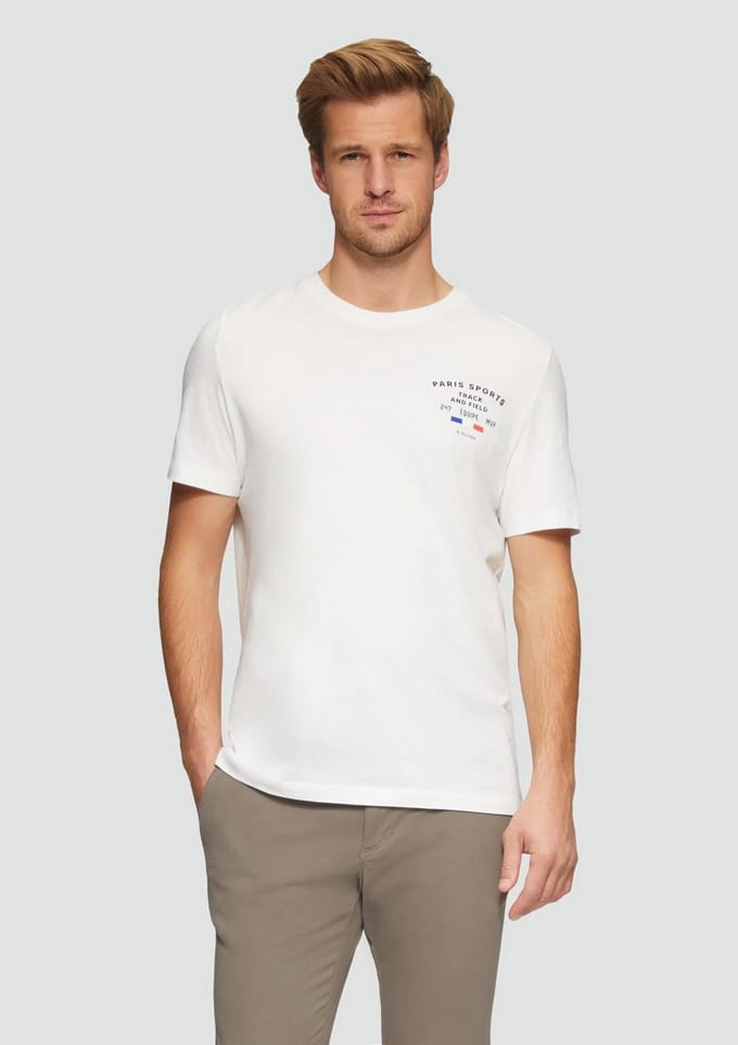 Regular fit chino van katoen-stretch