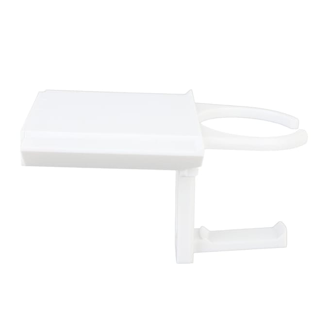 Bekerhouder voor bureau ABS Uitklapbaar Onder Bureau Waterflesstandaard Hoofdtelefoonhanger met Dubbelzijdig white