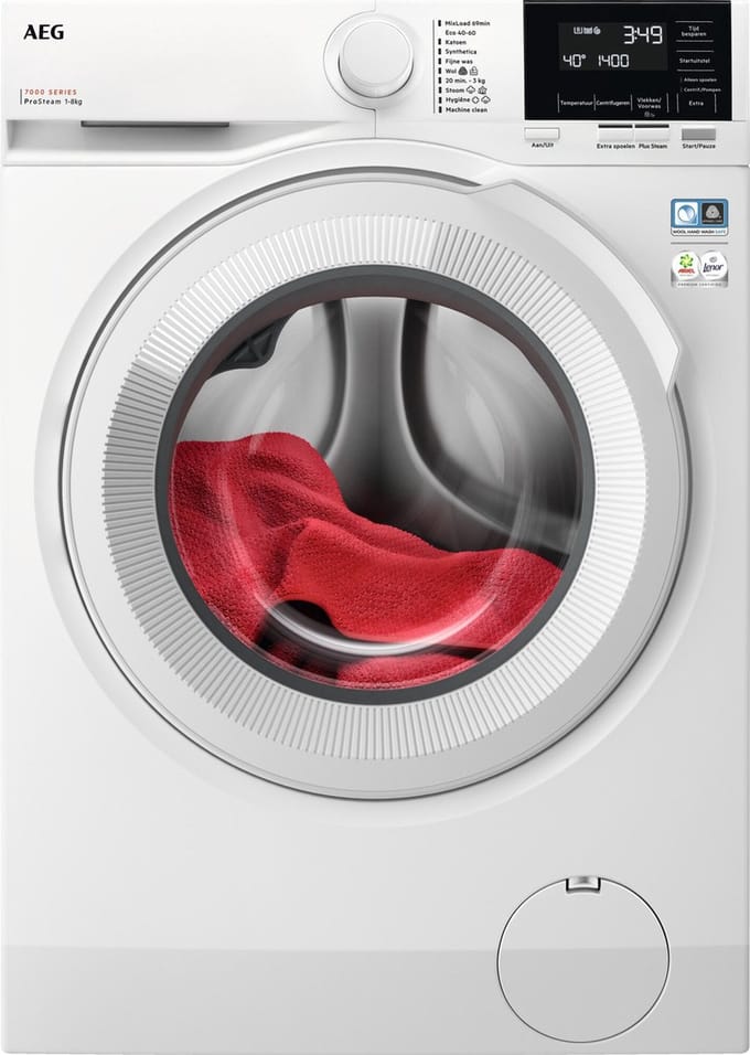AEG LR73842 EcoLine 7000 Serie Prosteam® - Wasmachine - 8 KG - Wit