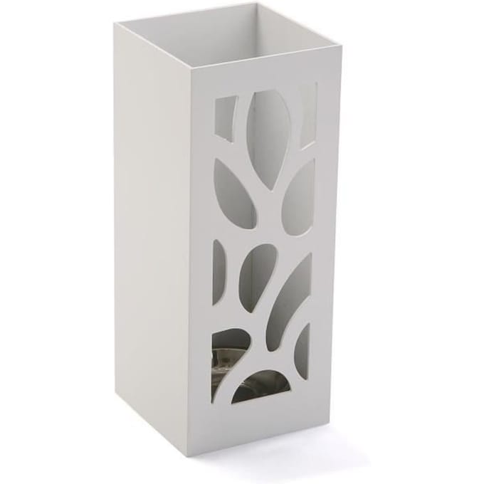 Porte-parapluie - VERSA - Wengue - Bois MDF - 48x22x22 cm - Blanc blanc