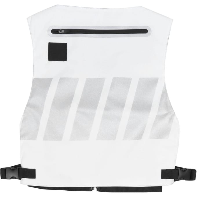 Reflecterend Veiligheidsvest Fietskleding Gilet voor Training op de Binnenplaats SportuitrustingWit Wit Uniform Size wit