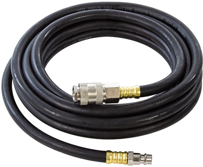 Professionele rubber persluchtslang met snelkoppelingen - 6 x 13 mm ( 5 meter )