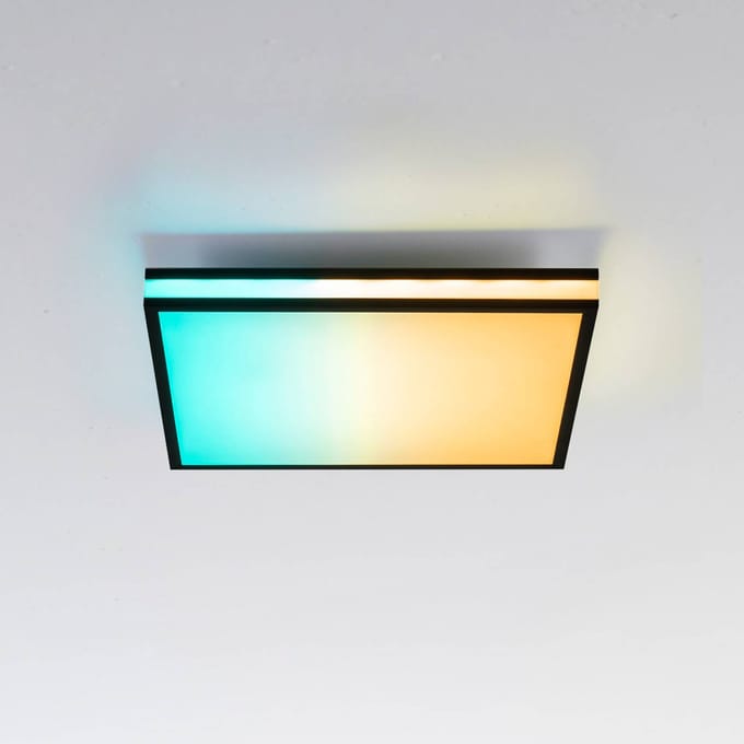 JUST LIGHT. GmbH LED plafondlamp Mario, CTT, RGB, 45x45cm, zwart
