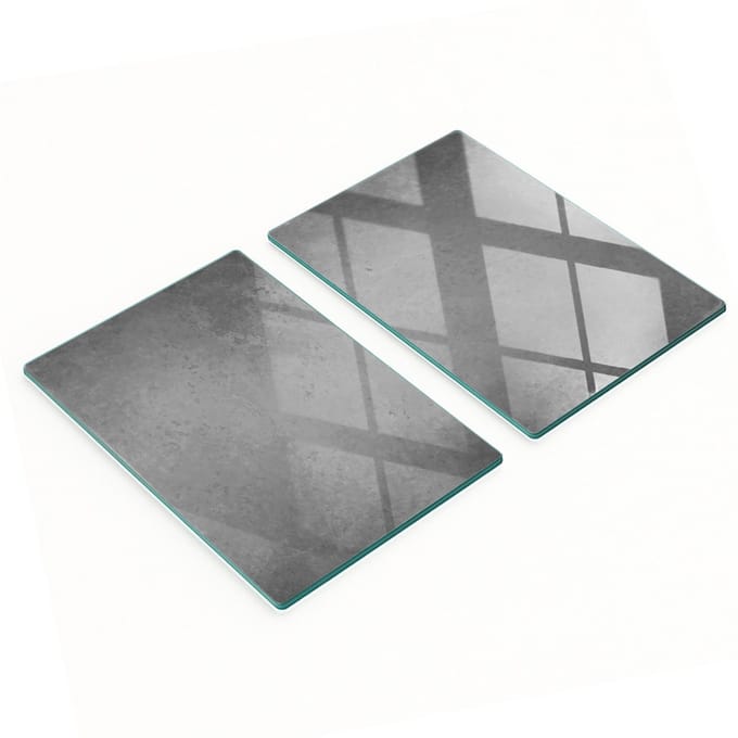 Multifunctionele decoratieve keukenplanken van gehard glas en beton, 2x40x52 cm