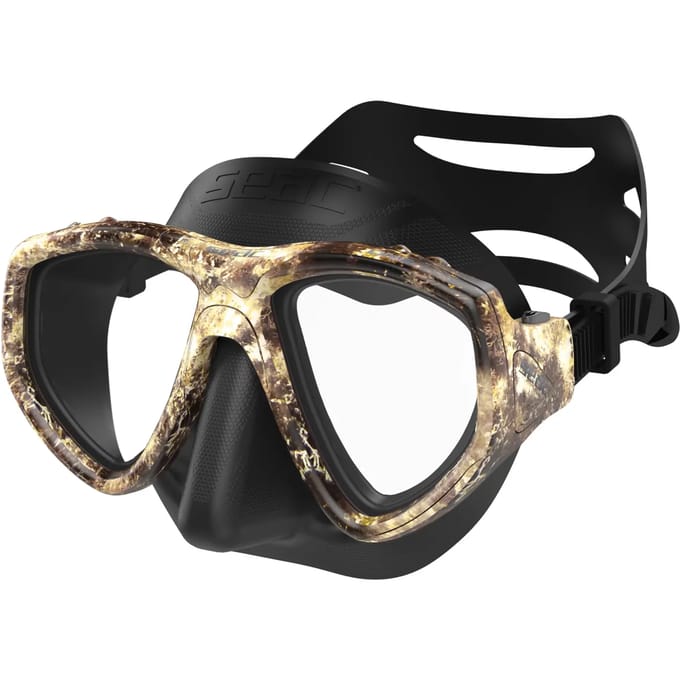 Seac One Duikmasker - Dubbele Lens, Siliconen, Zwart Camo