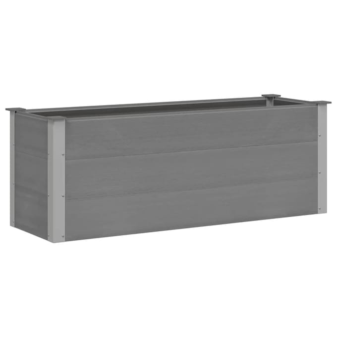 vidaXL - Plantenbak - verhoogd - 150x50x54 - cm - HKC - grijs