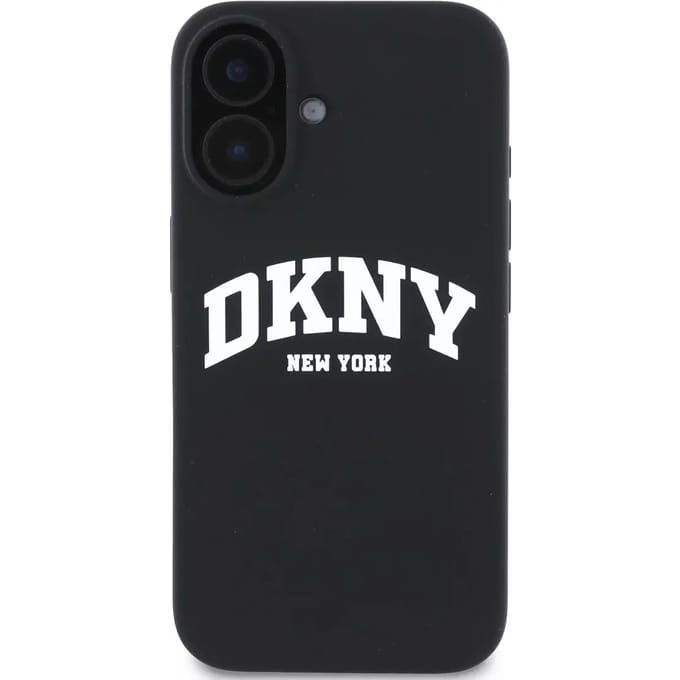 DKNY MagSafe Serie - Zwart Silicone Logo Etui - iPhone 16 - Elegant Design