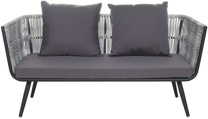 RAGUSA - Loungeset voor 4 - Grijs - PE rotan