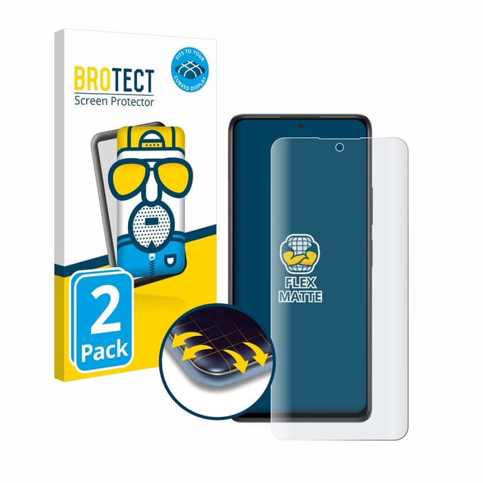 BROTECT - Screenprotector voor Xiaomi Redmi Note 10 Pro / Max - Folie Beschermfolie matte volledig dekking 2 Stuks