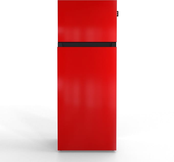 NUNKI MEDIUM-FRED / Hot Rod Red Design Koel-vriescombinatie - 206L - E-label - Front in kleur
