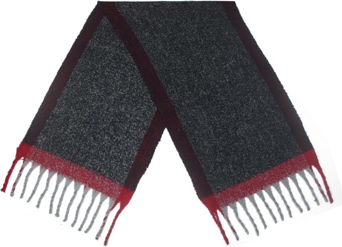 Cwi Sjaal Gemêleerd Dames 190 X 50 Cm Polyester Rood/zwart