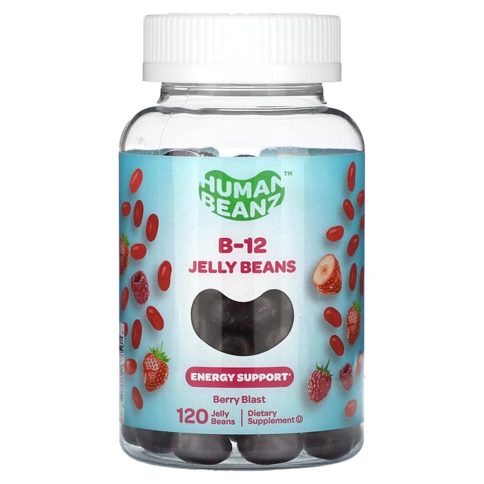 Human Beanz, B-12 Jelly Bean, Berry Blast, 120 Jelly Beans