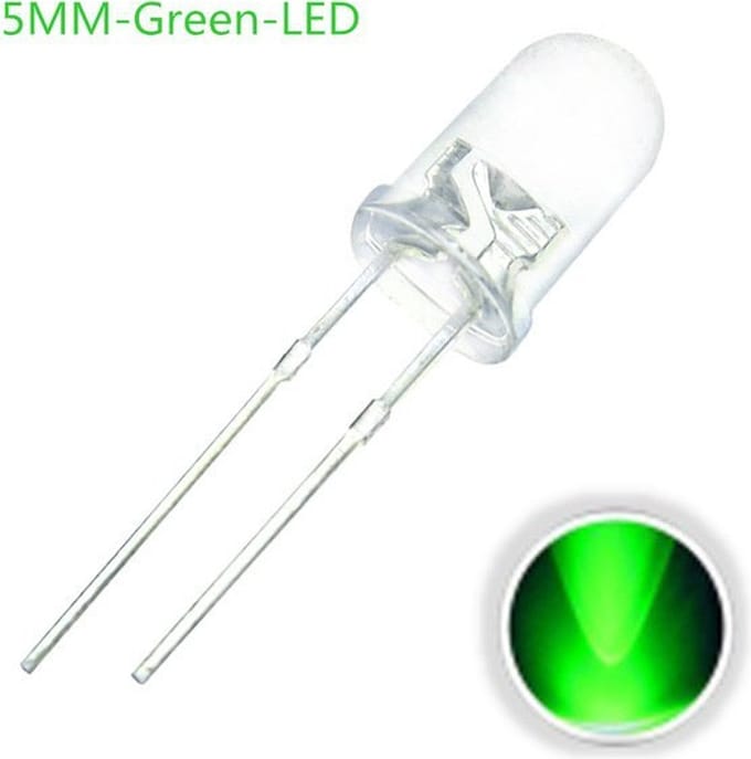 OTRONIC® 10x LED Diode Transparant 5mm Groen 3V
