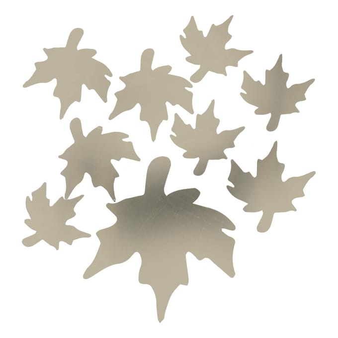 Doe-het-zelf Muurstickers Esdoornblad Vorm PVC Decals 3-Dimensionaal Huis Muur DecoratieGoud