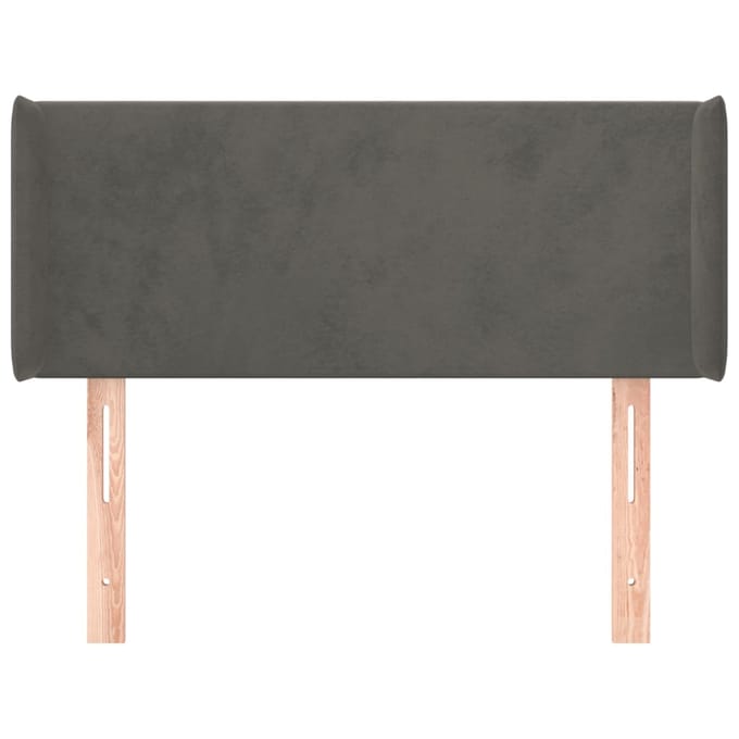 vidaXL - Hoofdbord - met - randen - 93x16x78/88 - cm - fluweel - donkergrijs