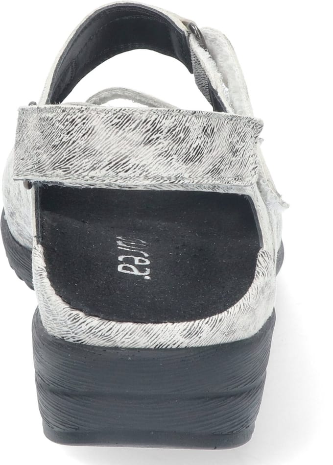 Durea 7419 witte geprinte leren sandalen