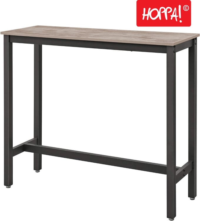 Hoppa! Vintage bartafel van metaal | Greige | 110x40x100 cm (LxBxH)