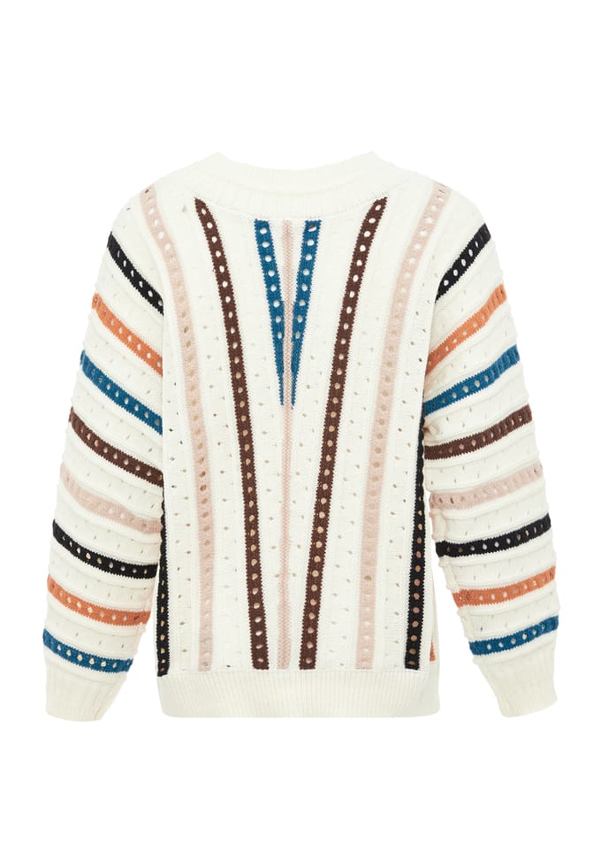 IZIA Jumper Dames Wit Veelkleurig