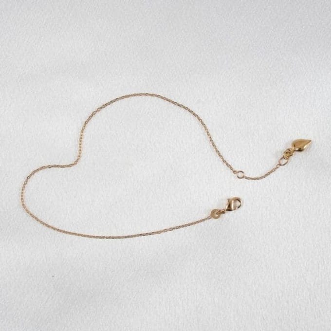 Sylvie Monthulé | Silver Anklet | Gold Leaf