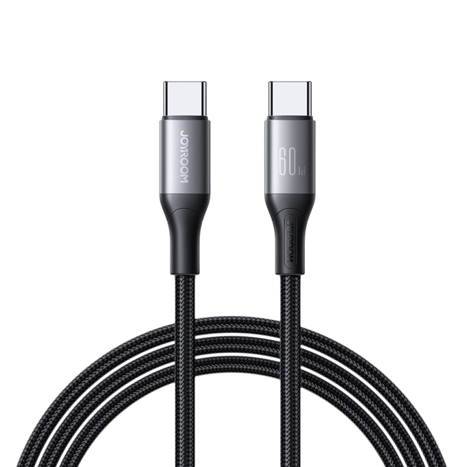 Joyroom 60W USB-C Fast Charging Data Cord Zwart 1m