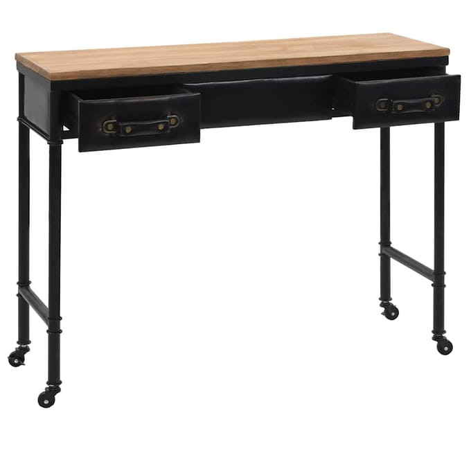 vidaXL - Wandtafel - 100x33,5x80 - cm - MDF - en - vurenhout