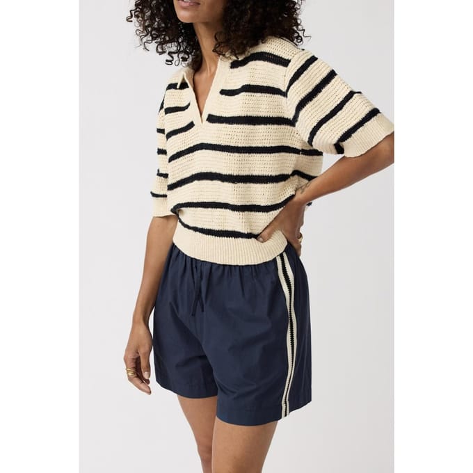 Alchemist Polo Dalia Wool White/navy Stripe Taglia: M | Maglioni a maglia Outlet | Donna | Bianco