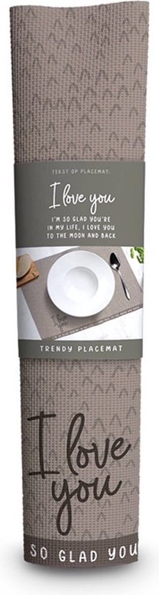 Trendy Placemat  I Love You