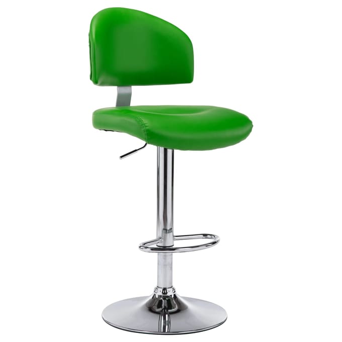 vidaXL - Barkruk - kunstleer - groen