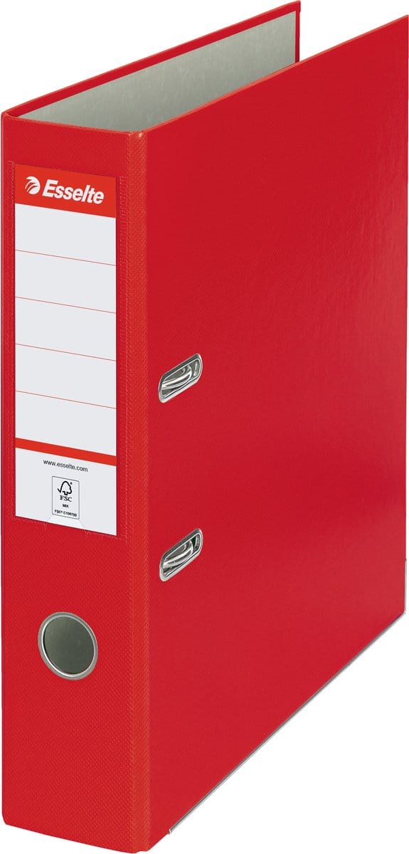 Esselte Eko 11253 - Ordner - A4/75mm - Rood - Duurzaam - Milieuvriendelijk - Stevig