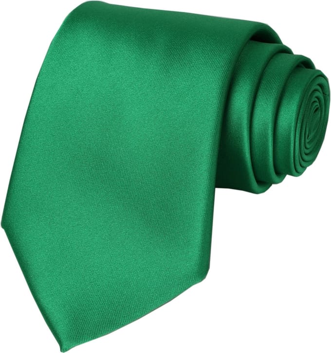 Fako Fashion - Stropdas - Effen - Satijn - 8cm - 145cm - Groen