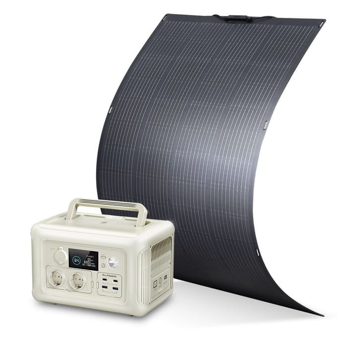 ALLPOWERS Zonnegeneratorset 600W (R600 + SF200 200W flexibel zonnepaneel)
