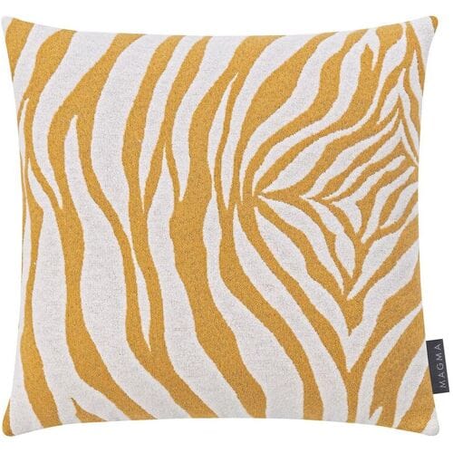 MAGMA Kussenhoes ZEBRA (Mosterdgeel, 40 x 40 cm)
