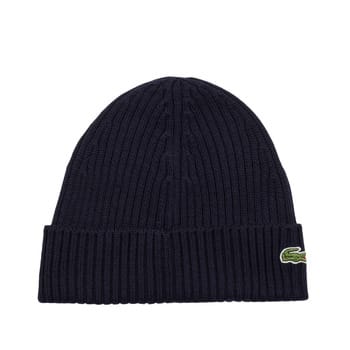 Lacoste Knitted Muts Wol Navy - Maat - Heren
