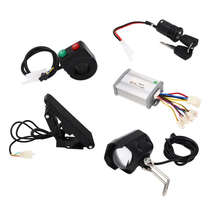 24V 800W Geborstelde Controller en Pedaalaccelerator Assemblage Elektrische Fiets Ombouwset voor black