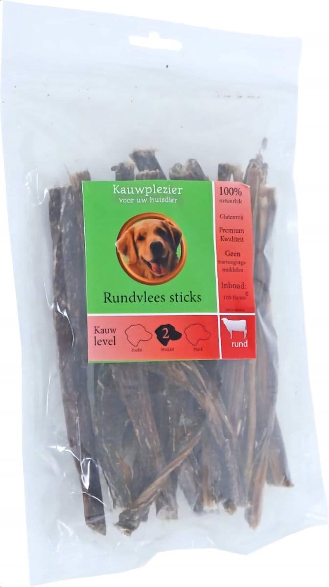 Gebr. De Boon Natuurlijke Hondensnack - Rundvlees Sticks - 100 g