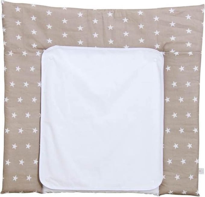 Polini Baby Aankleedkussen ‘Sterren’ Beige – 77×72