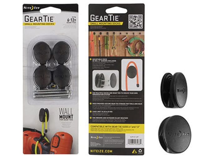 Nite Ize Gear Tie Dockable Puck 4-pack zwart s