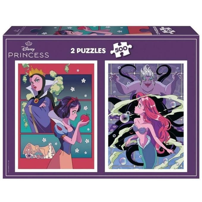 Educa puzzel Disney Villains & Princess 2x500 stukjes karton.