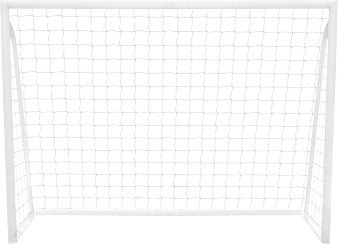 Voetbaldoel - wit - 240x182cm - inclusief draagtas en doelscherm