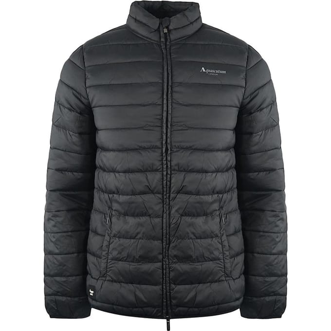 Aquascutum Heren Logo Gevoerde Jas (Zwart)